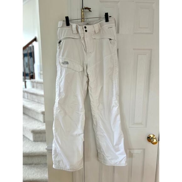 North Face Women's White Snow Ski Hiking Winter Outdoor Pants - Picture 1 of 10